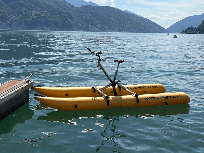 A Water Bike Adventure on Lake Lugano - Where You Start at Lugano’s Pier Near Ciani Park