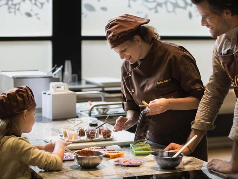 Broc: Entry ticket to the Maison Cailler chocolate factory - The chocolate tasting: lavender, nuts, salt, and pepper