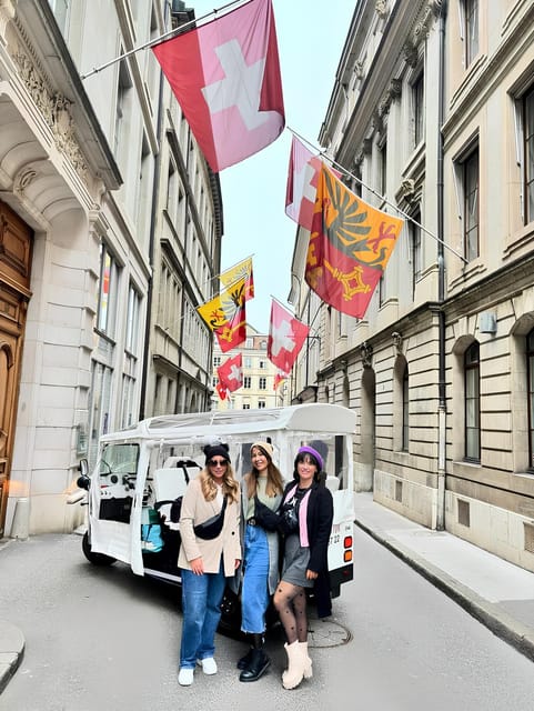 Fondue and wine private Tuk Tuk tour in Geneva - How 15-minute stops feel when you eat, taste, and ask questions