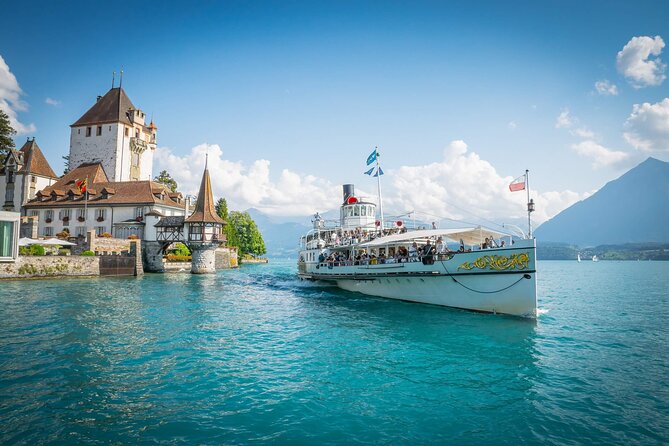 From Basel: Thun Tour, Beatus Caves, Lake Cruise & Cheese - Thun old town and Thun Castle, for Alps and lake views