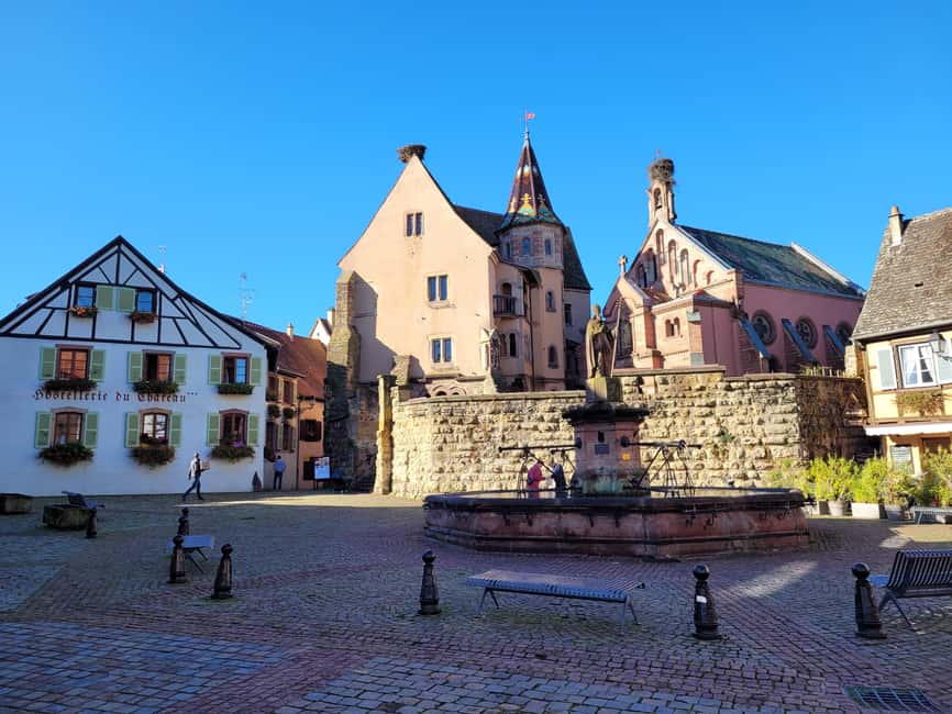 From Colmar: Alsace wine route tour Half Day - Eguisheim: fountain and dovecote, with fairy-tale streets