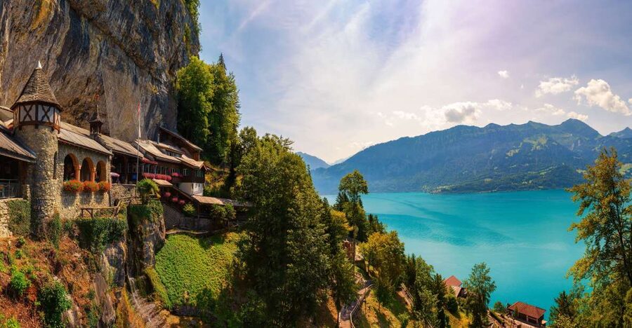 From Interlaken: Beatus Caves, Blue Lake and Lake Thun Tour - Sigriswil Suspension Bridge: 340 meters of nerve and scenery