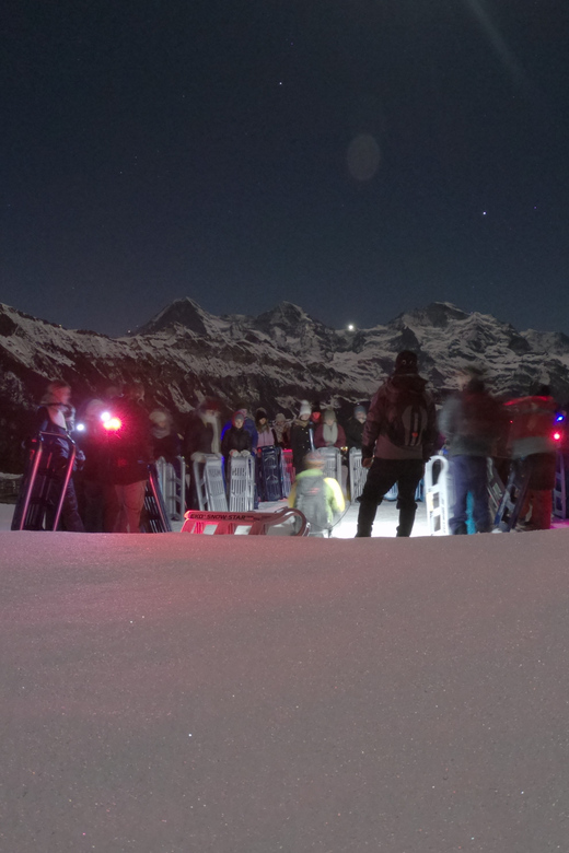 From Interlaken: Night Sledding with Cheese Fondue Dinner - Up to the Alps at Night: Interlaken, Gondola, and Starlit Views