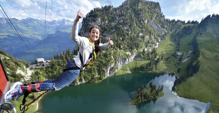 From Interlaken: Stockhorn Bungee Jump - From Outdoor Interlaken NEW Base to Erlenbach, the day moves fast