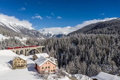 Bernina Red Train to St Moritz Guided Tour