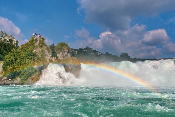 From Zurich: Rhine Falls, Chocolate and cheese factory (KTZ373) - Rhine Falls Viewing Platforms Plus Optional Under-Falls Cruise