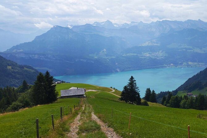 Full-Day Hiking Swiss Alps and Lake swim with Pick-up - The Alps part: Göscheneralpsee in summer, snowshoe routes in winter