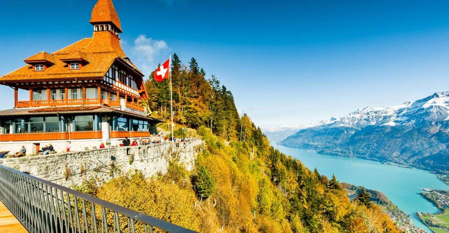 Interlaken: Funicular Ticket to Harder Kulm - Harder Kulm Top Platform at 1,322 M: Eiger, Mönch, Jungfrau Views