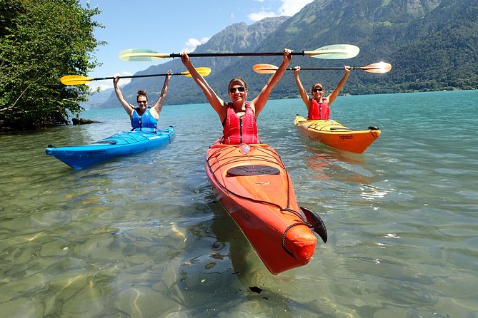 Kayak Tour of the Turquoise Lake Brienz - Entering Lake Brienz by kayak, not by boat