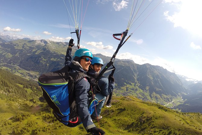 Klosters Tandem Paragliding Flight from Gotschna - The flight itself: smooth glide, no engine noise, optional steering