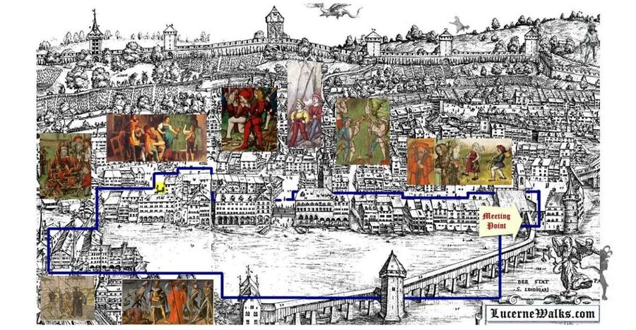 Lucerne: 1-Hour Historical Tour with Night Watchman - Zöpfli, Reuss Bridge, and the medieval Alte Suidtersche Apotheke window