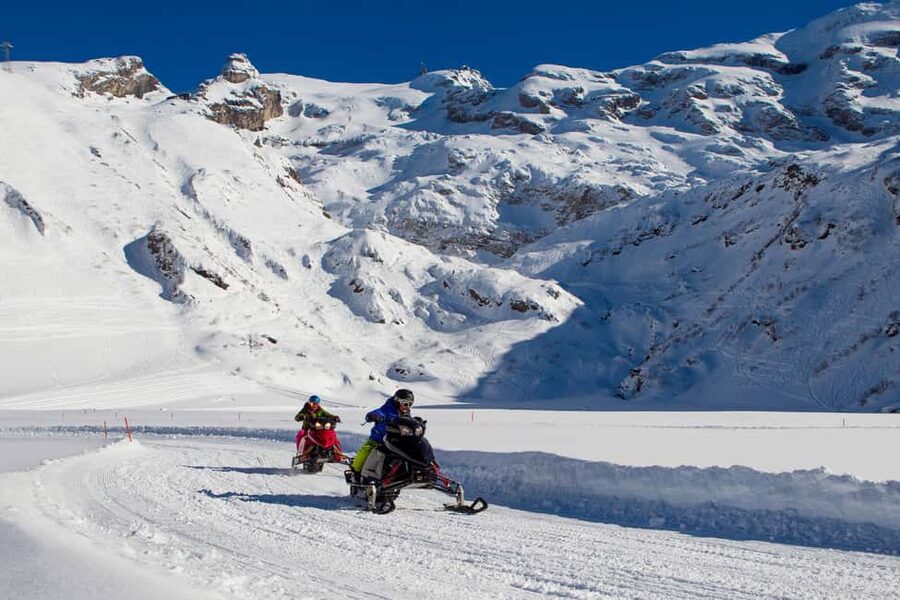 Lucerne: Mount Titlis Snowmobile Adventure - Trübsee SnowXpark electric snowmobiles: adrenaline with training wheels