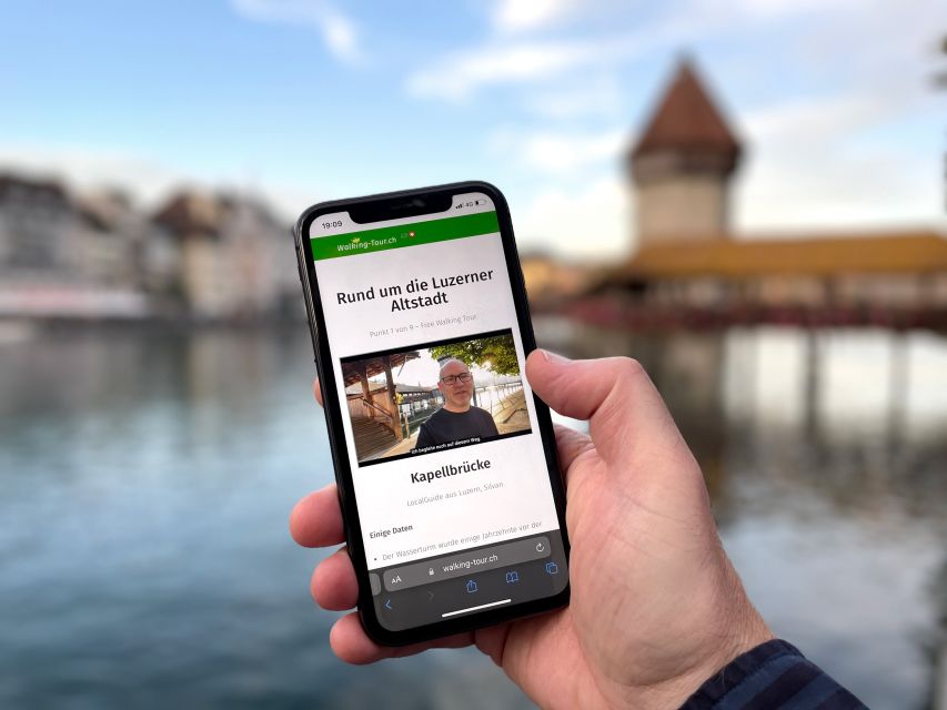 Lucerne: Smartphone walking tour - cool Lucerne old town - What the walk feels like: multiple stations, some video, lots of on-phone reading