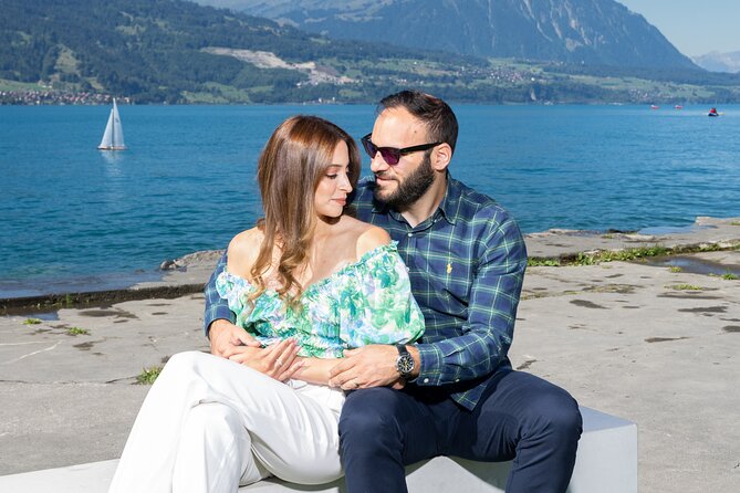 Phototour Private Photoshoot in Interlaken & Lake Brienz and Thun - Stop 2: Bönigen by Lake Brienz, Portrait Lighting and Water Possibilities