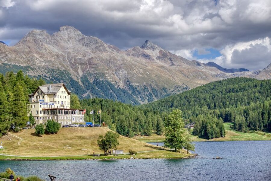 St. Moritz: Private Guided Town Highlights Walking Tour - St. Moritz Church in Dorf: neo-gothic Protestant style, 1785 to 1787