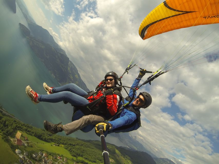 Stans: Tandem Paragliding Experience - The Cable-Car Ride Up, and the CHF 10-15 Detail