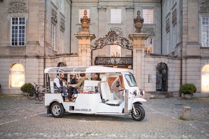 Zürich eTukTuk Tour - Hot Stone BBQ and Wine - Limmatquai Riverfront Cruising, City Views Without the Whole Commute