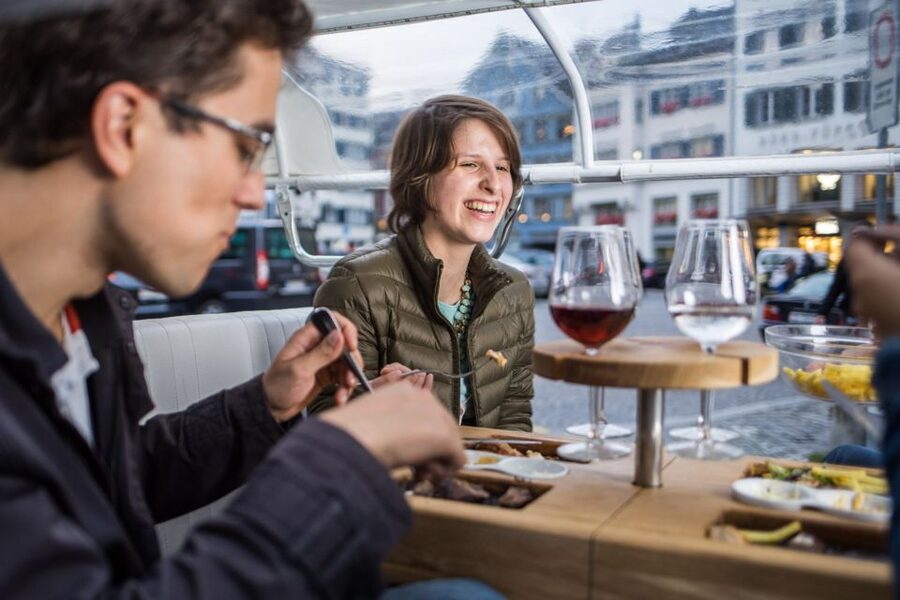 Zurich: Hot Stone Barbecue eTukTuk City Tour - BBQ on three wheels: Swiss meat, wine pairing, and the real dietary limits